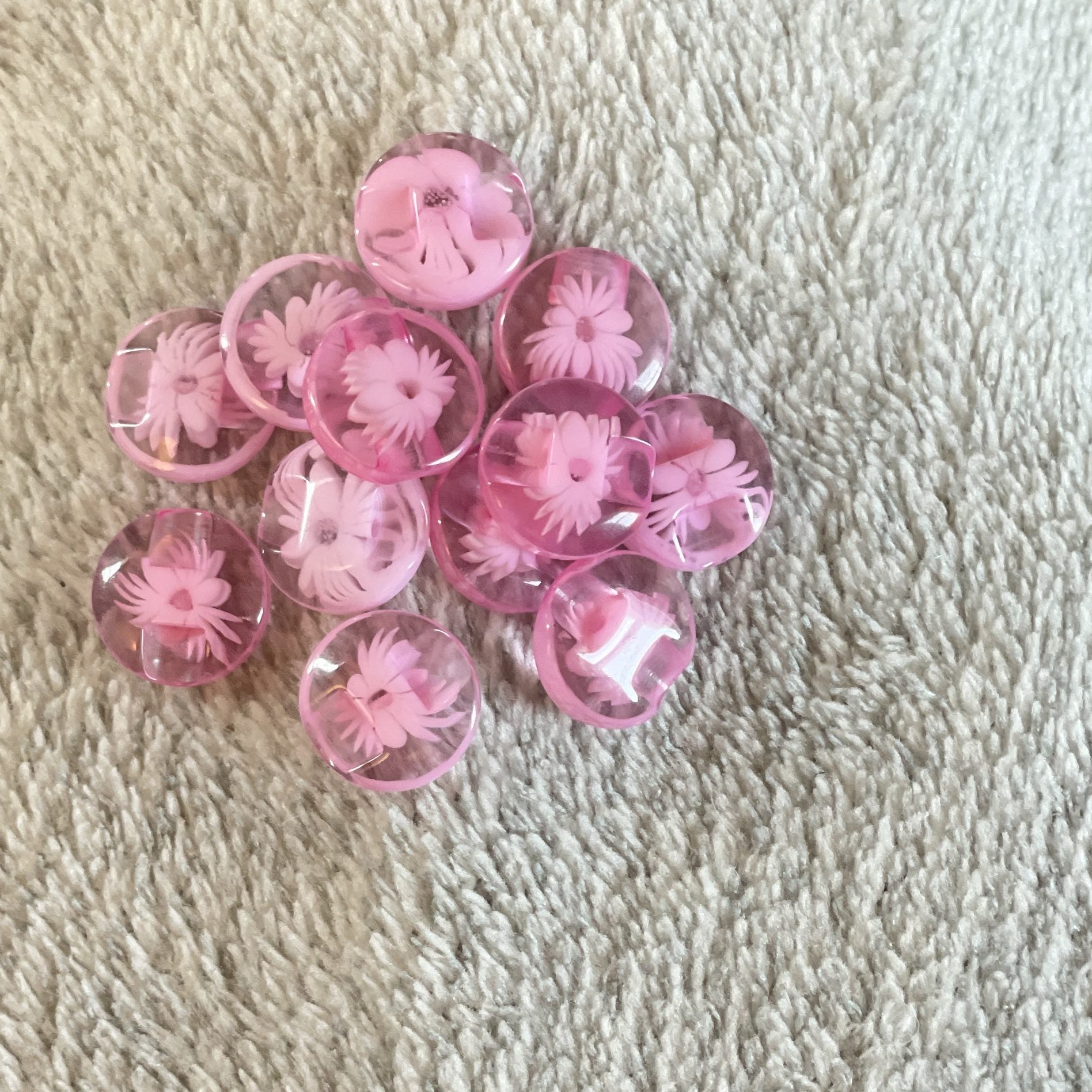 Blomster-knapper (lyserød)