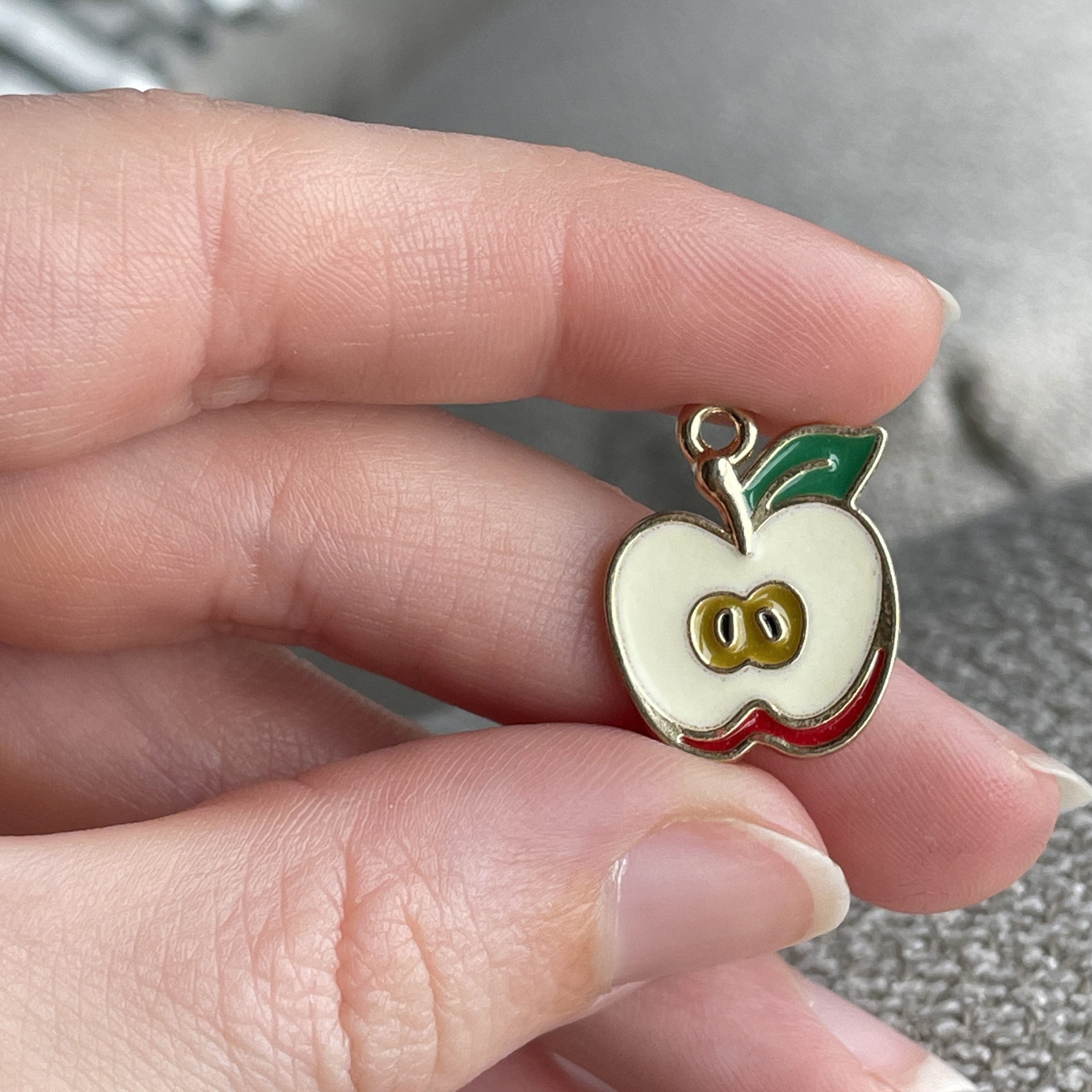 Æble-markør (halvt - metal)