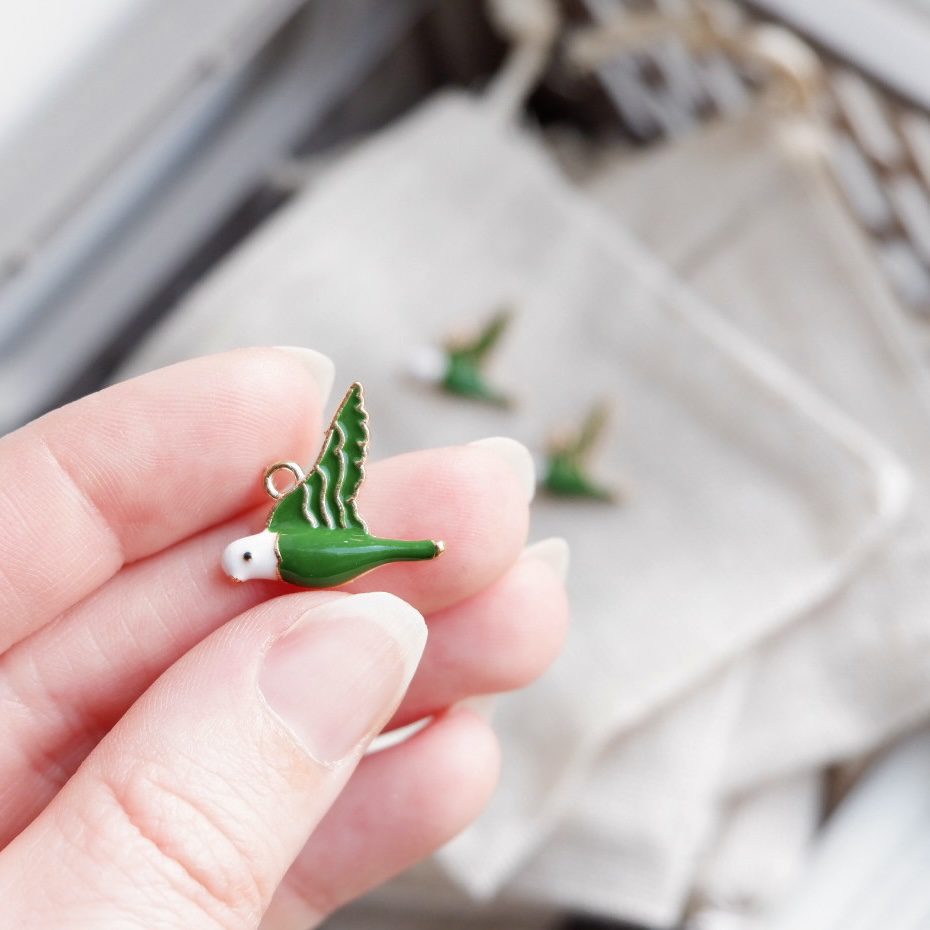 Fugle-markør (grøn - metal)