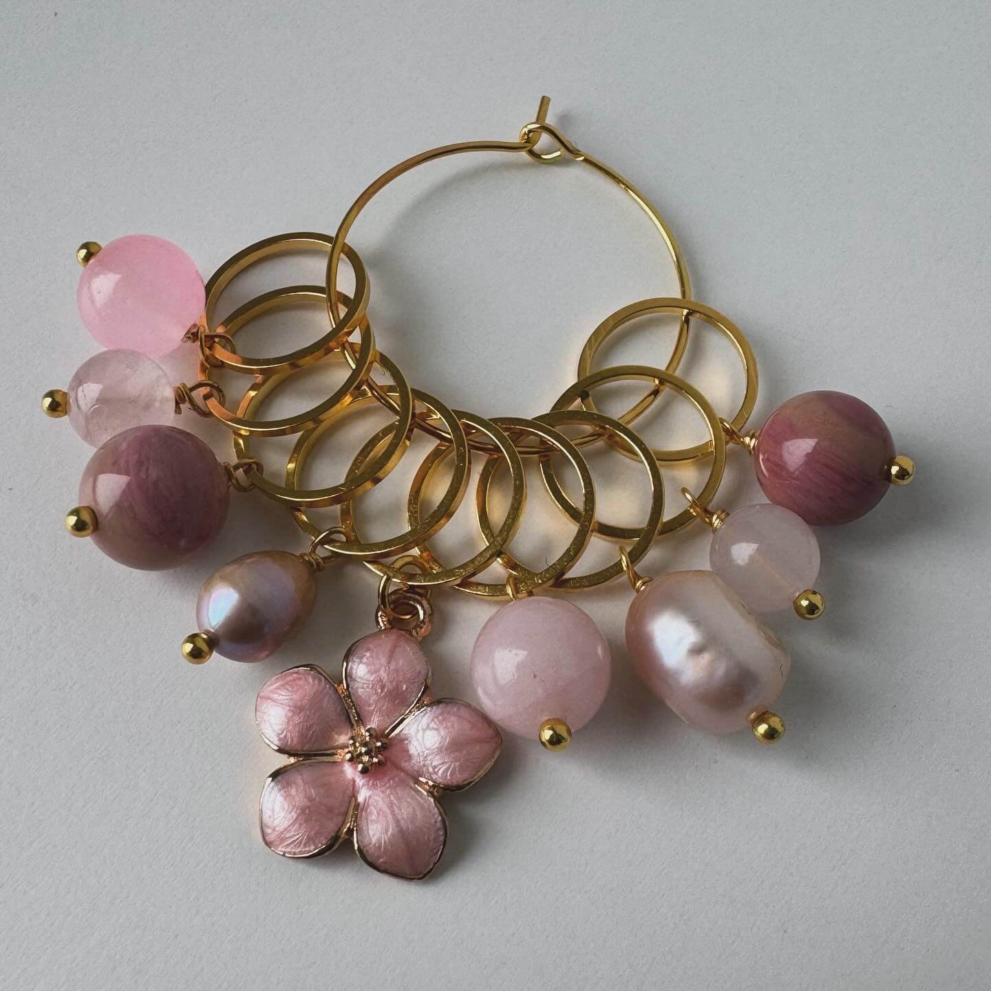 Raglansæt (Lyserød med blomster-markør)