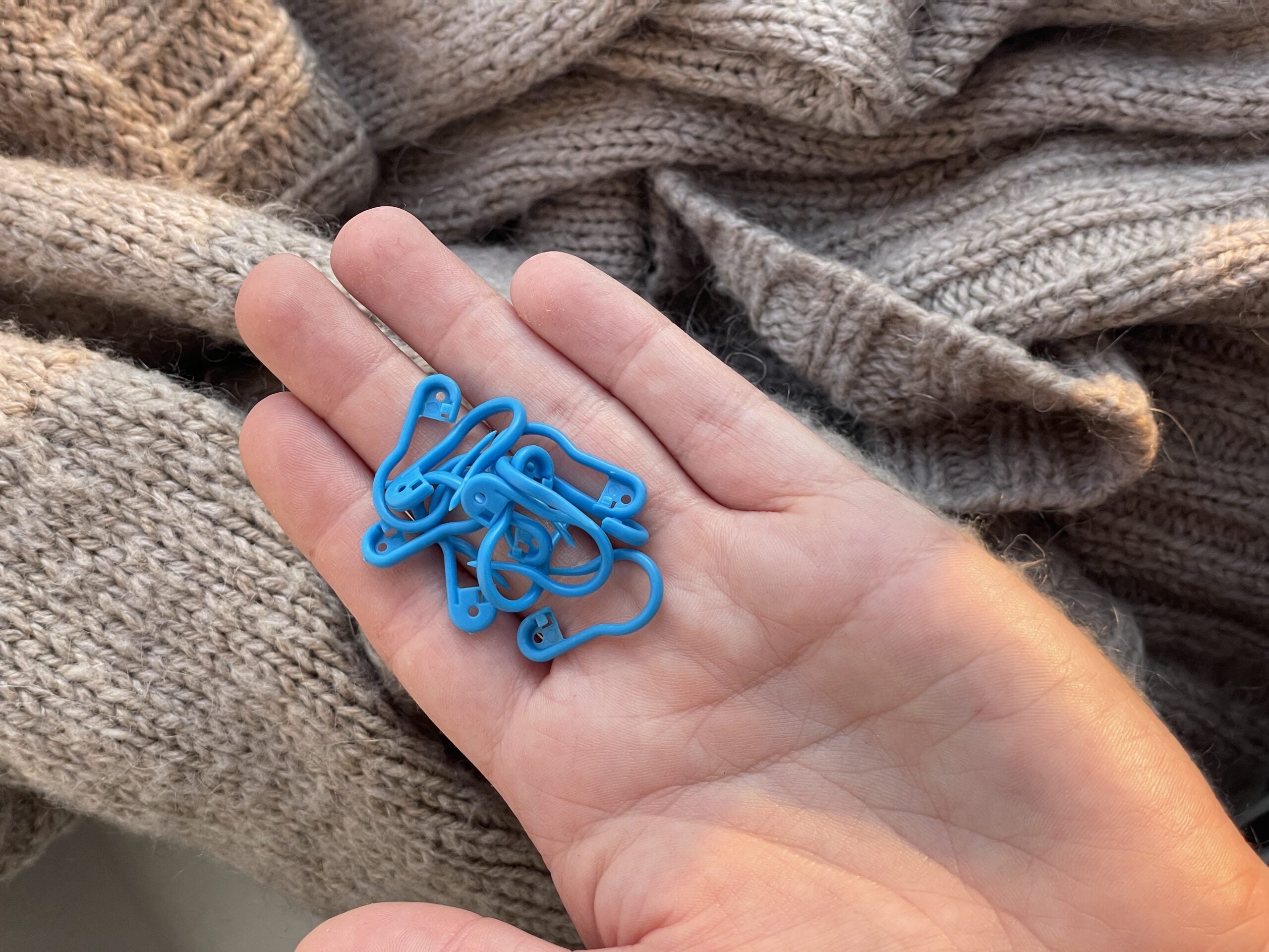 Plastik-markør-pakke (blå)