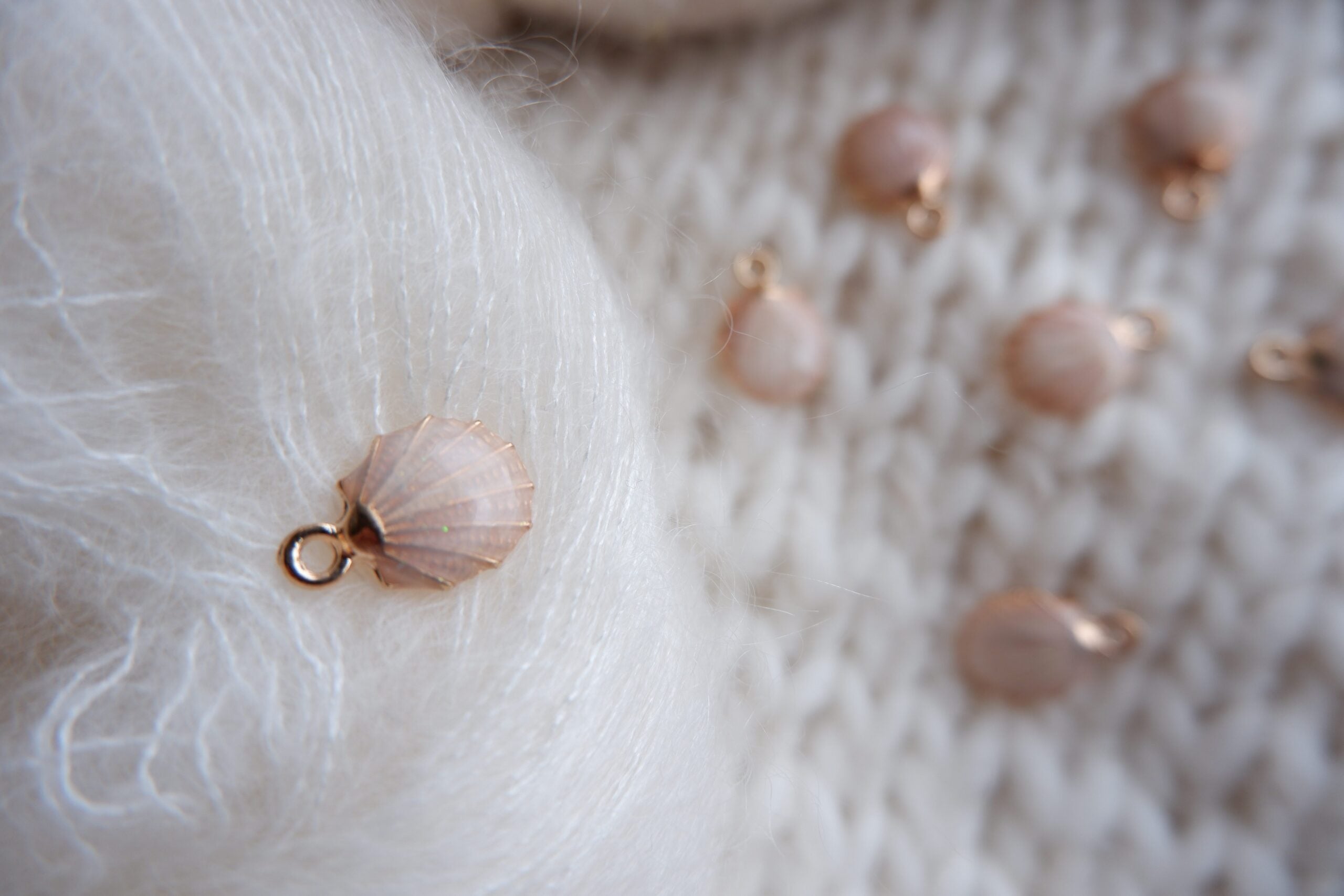 Hjertemusling-markør (sart lyserød - metal)