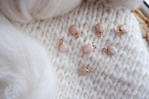 Hjertemusling-markør (sart lyserød - metal)