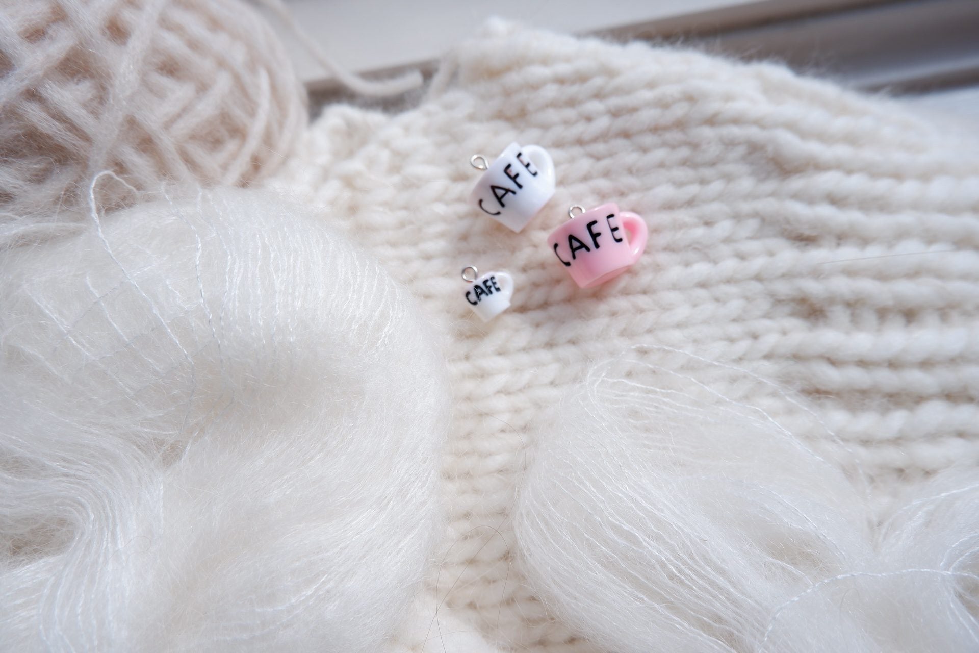 Cafelatte-markør (hvid mini)