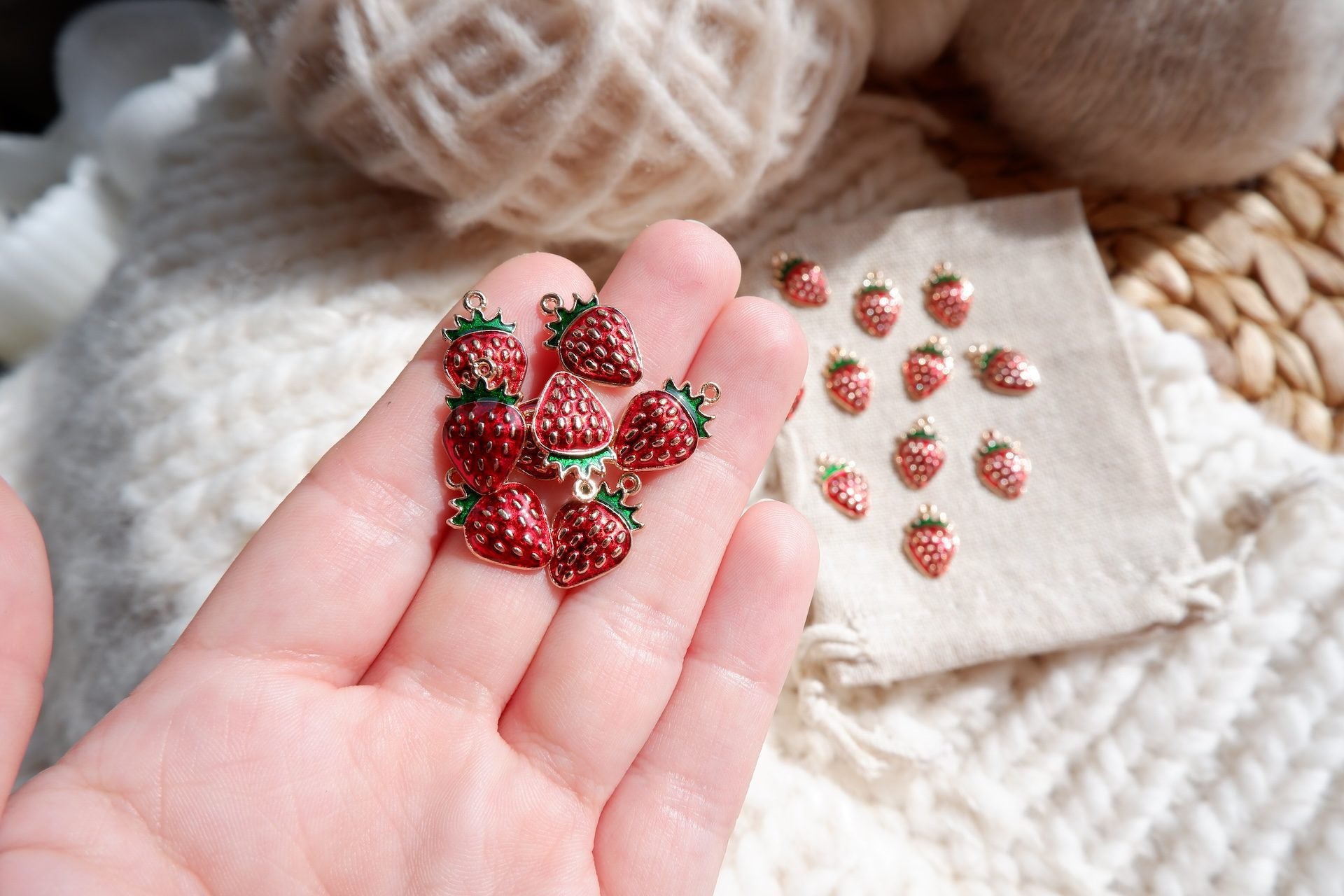 Jordbær-markør (metal)