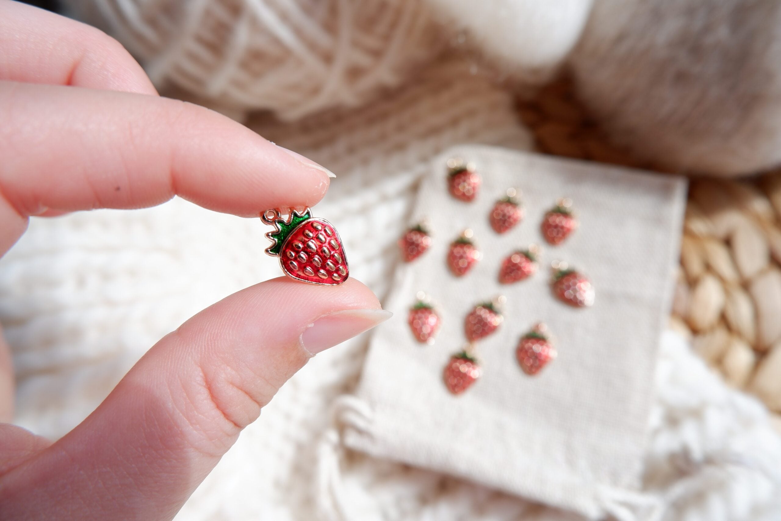 Jordbær-markør (metal)