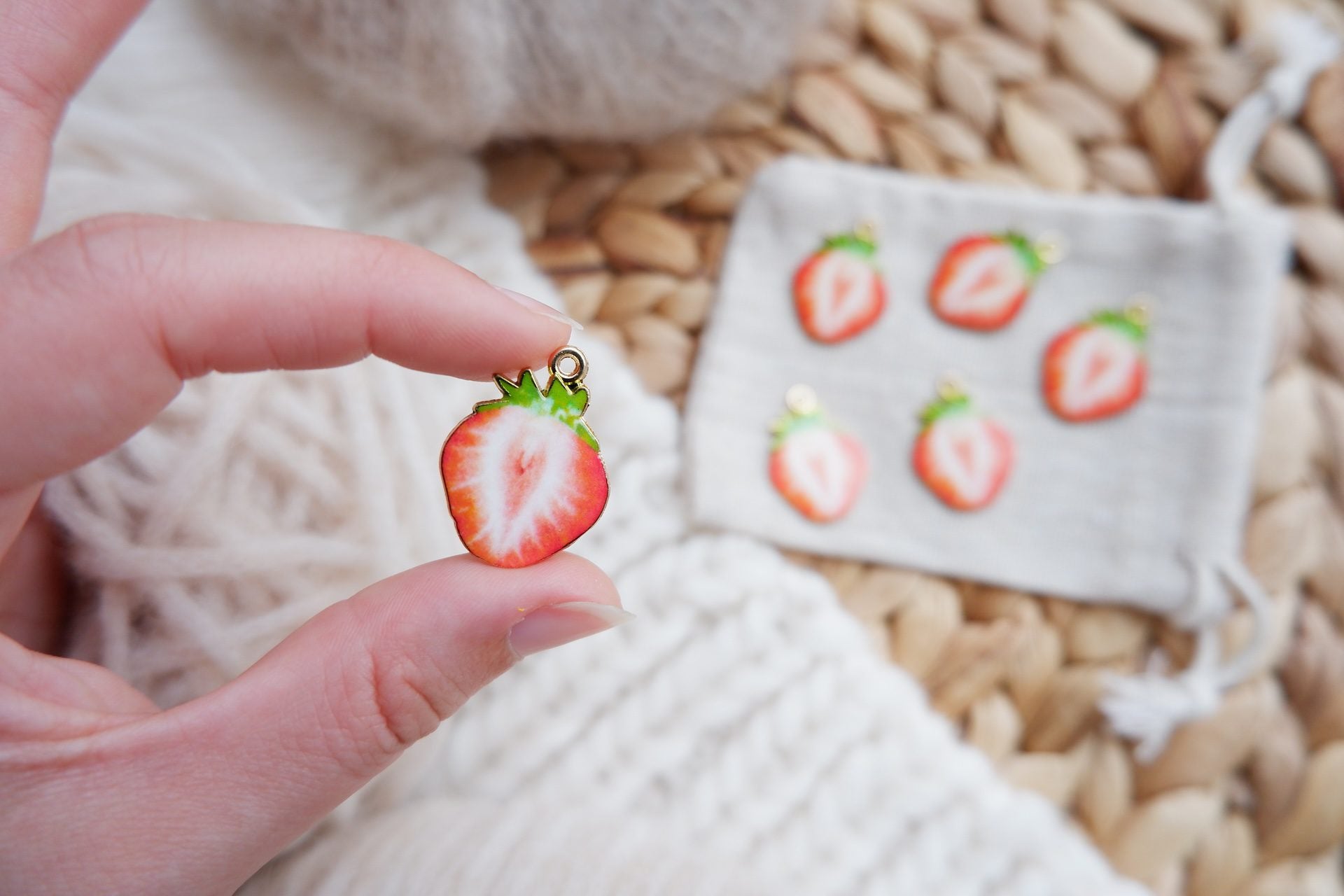 Jordbær-markør (slice - metal)