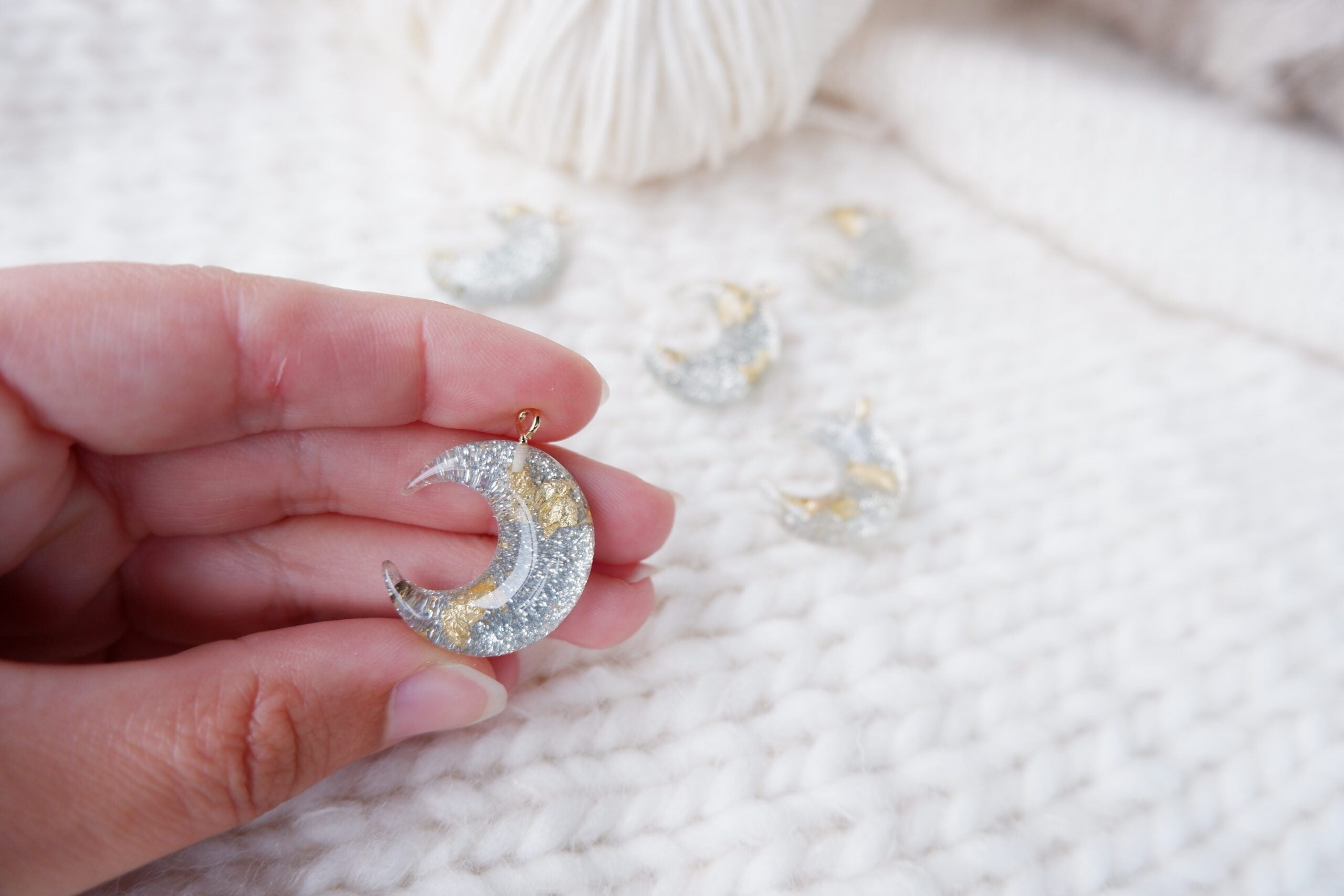 Måne-markør (glimmer/guld)