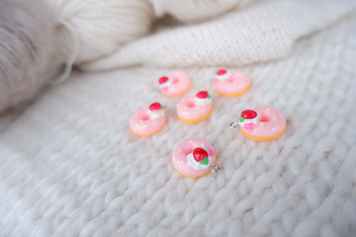 Donut-markør (jordbær/fløde)