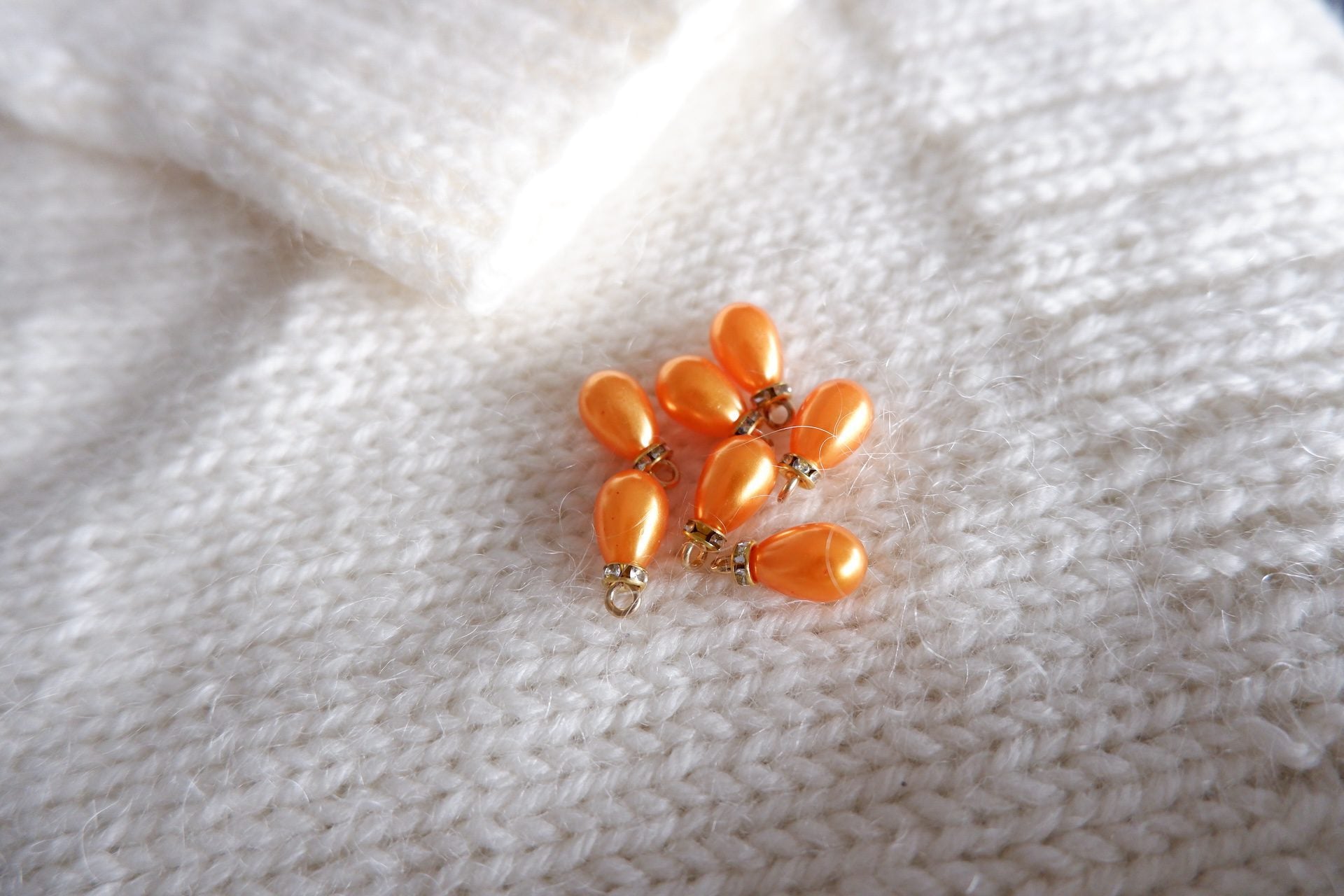 Dråbe-markør (orange/guld)