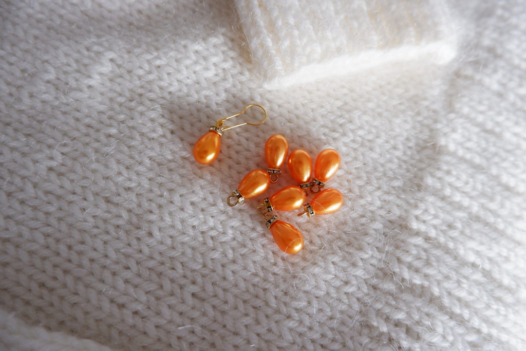 Dråbe-markør (orange/guld)