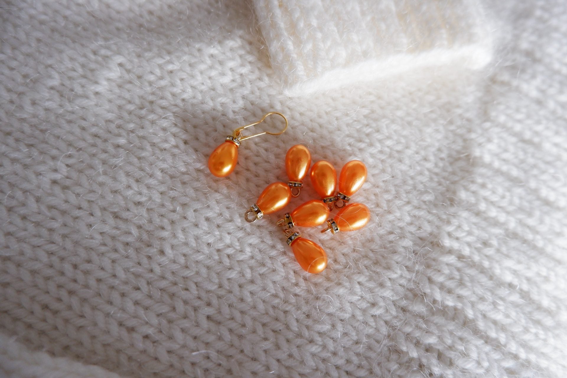 Dråbe-markør (orange/guld)