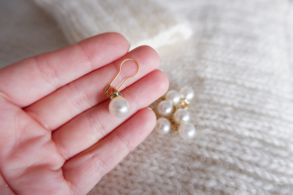 Perle-markør (stor - hvid/guld)