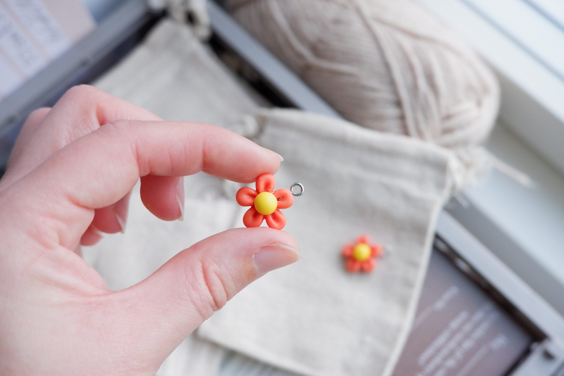 Blomster-markør (lille - orange)