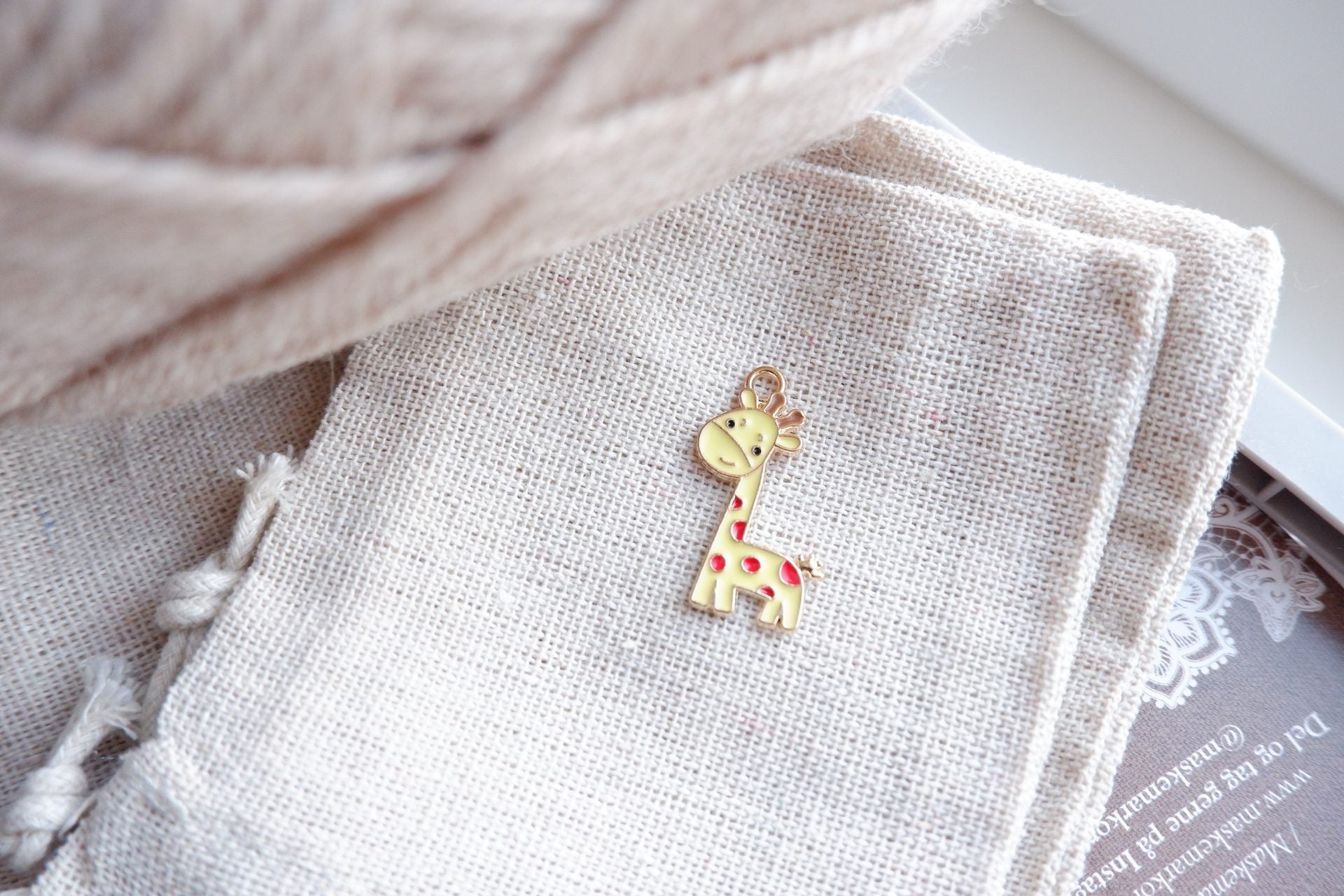 Giraf-markør (gul - metal)