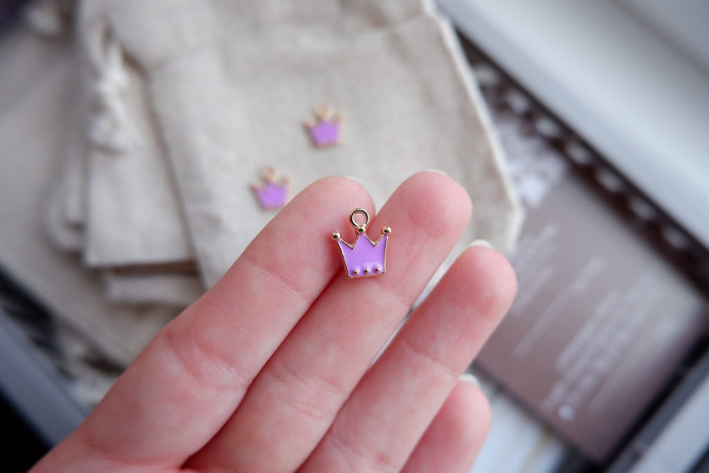 Krone-markør (lilla - metal)