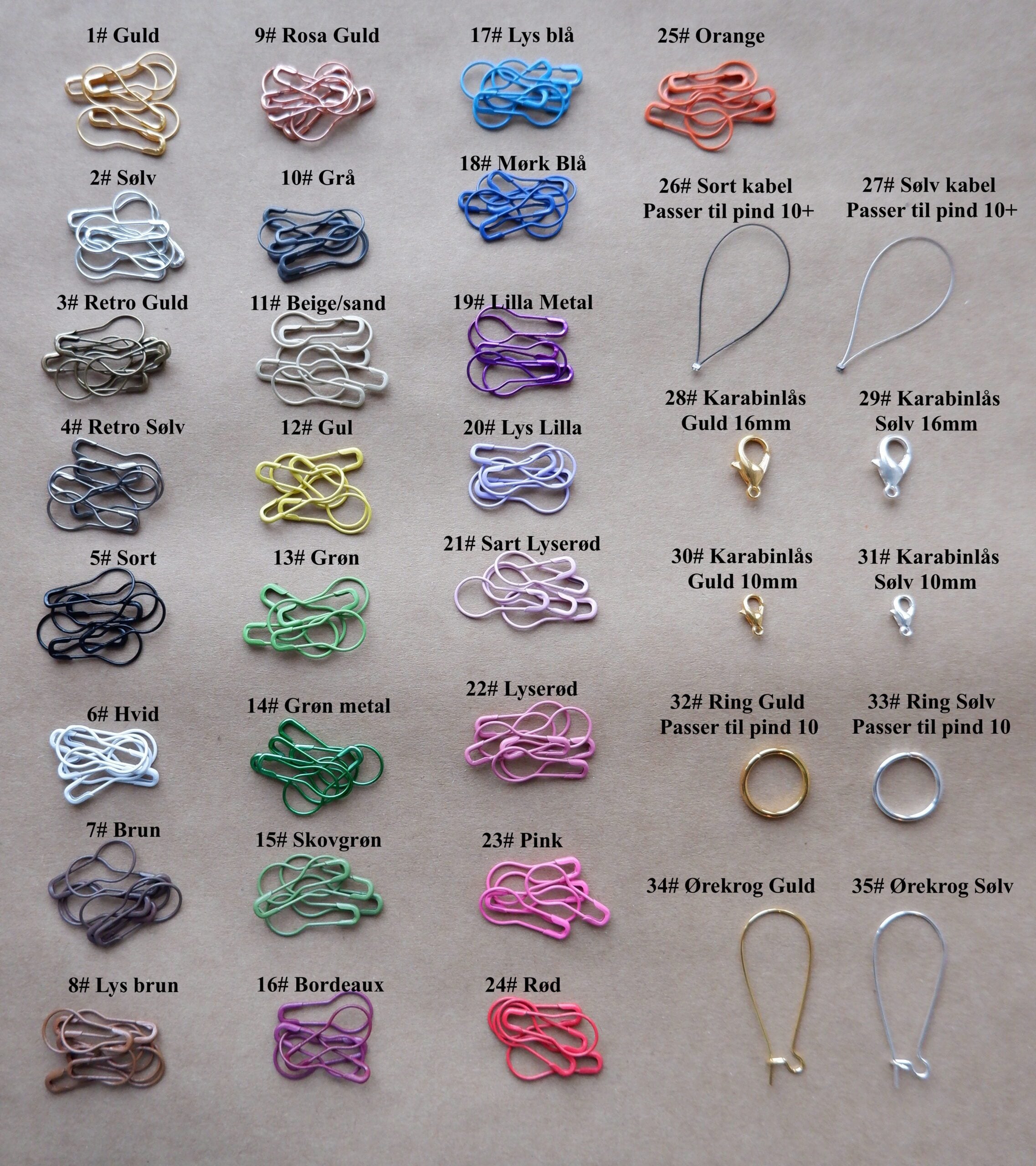 Paraply-markør (pastel - metal)