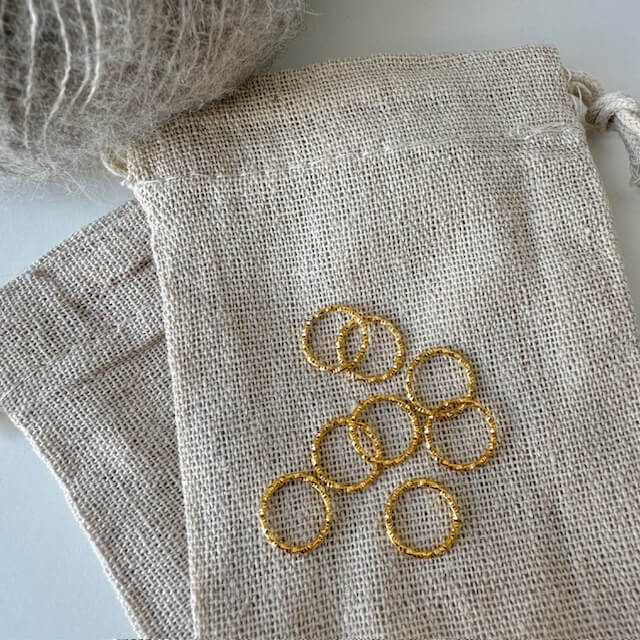 Markørringe-pakke (rustik guld)