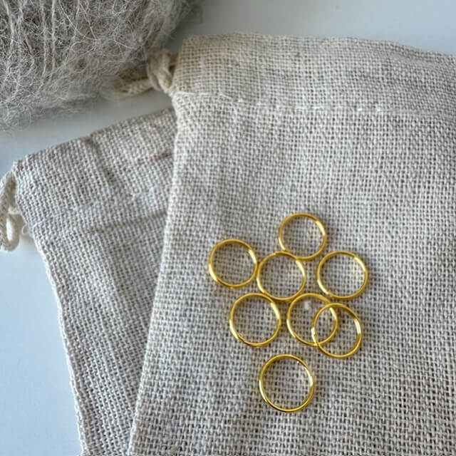 Markørringe-pakke (split-ring, guld)