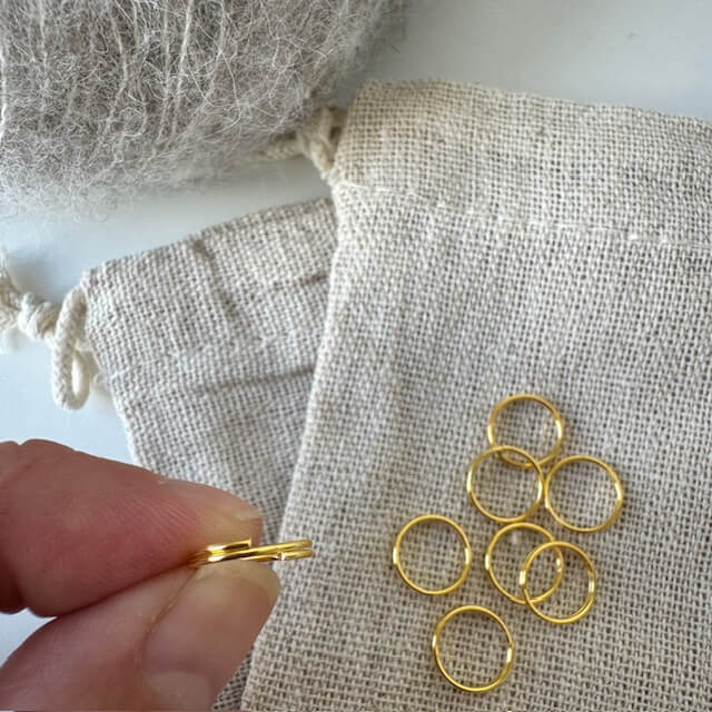 Markørringe-pakke (split-ring, guld)