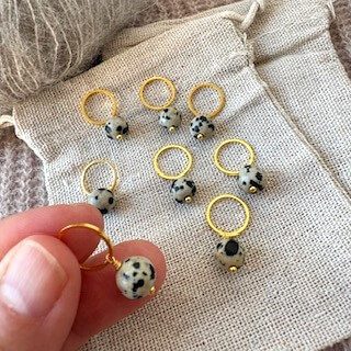 Perle-markør (Dalmatiner jaspis)