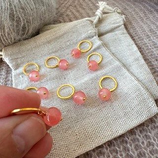 Perle-markør (rabarbersaft - guld)