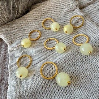 Perle-markør (lemon - guld)