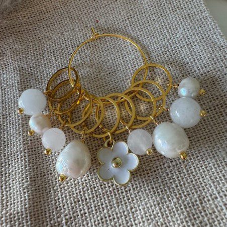 Raglansæt (hvidt med blomster-markør)