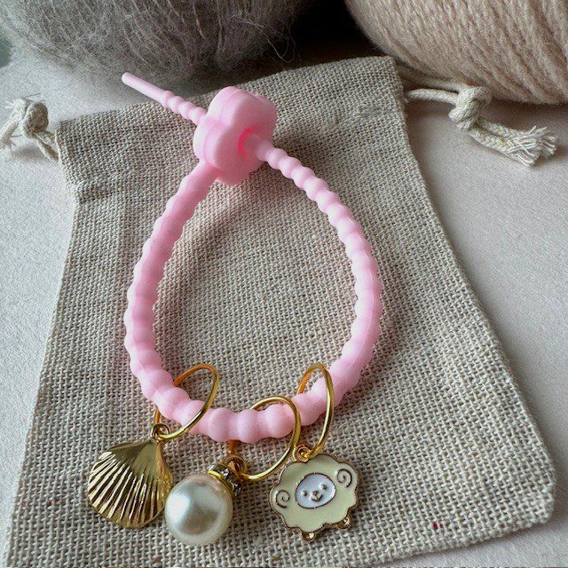 Markørstrips - Lyserød blomst