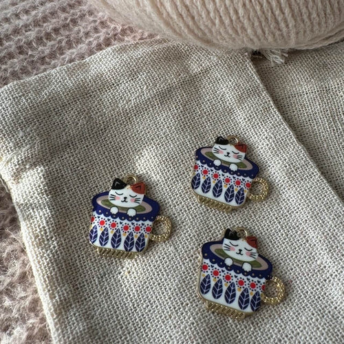 Kat-i-kop-markør, blå (metal)