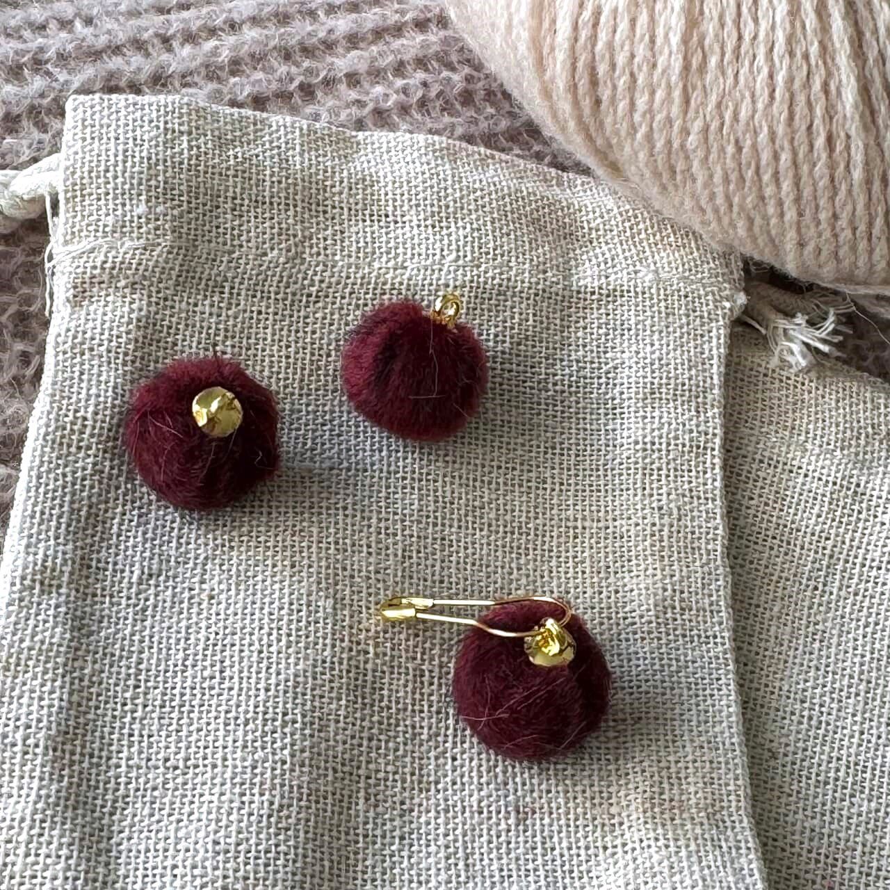 Pompon-markør (bordeaux)