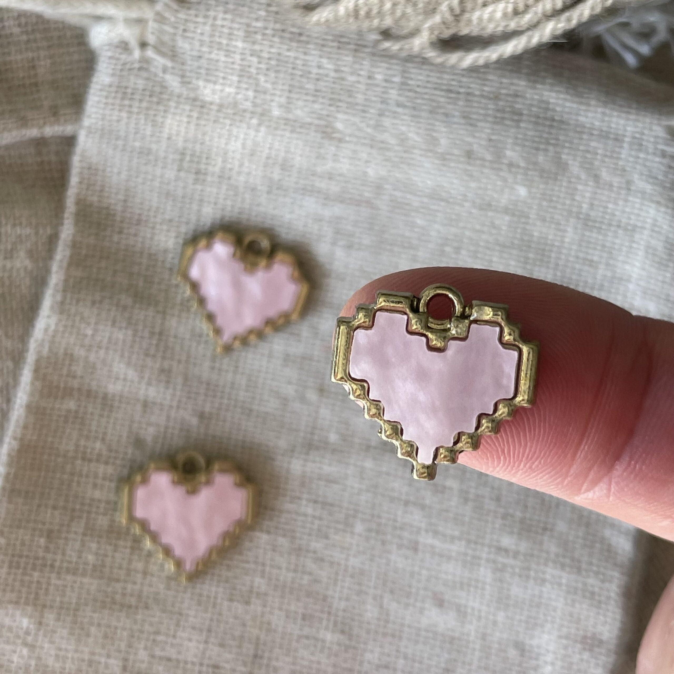 Hjerte-markør (Lyserød - metal)