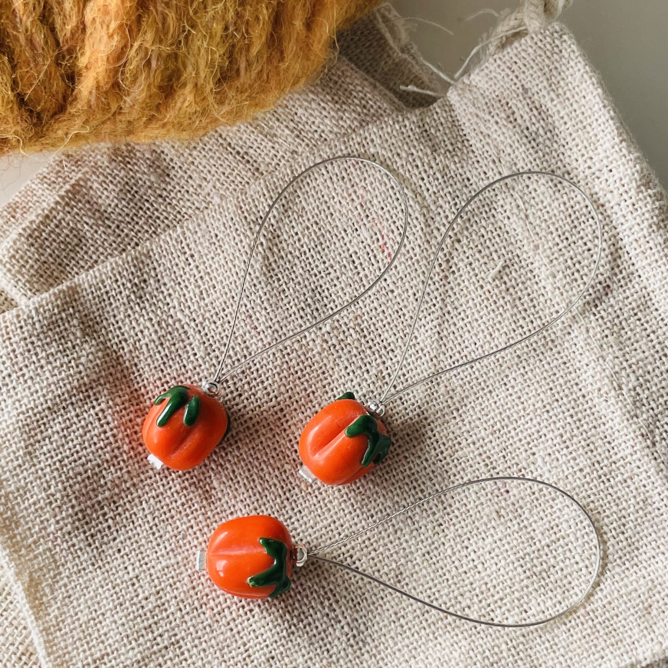 Græskar-markør (lampwork)