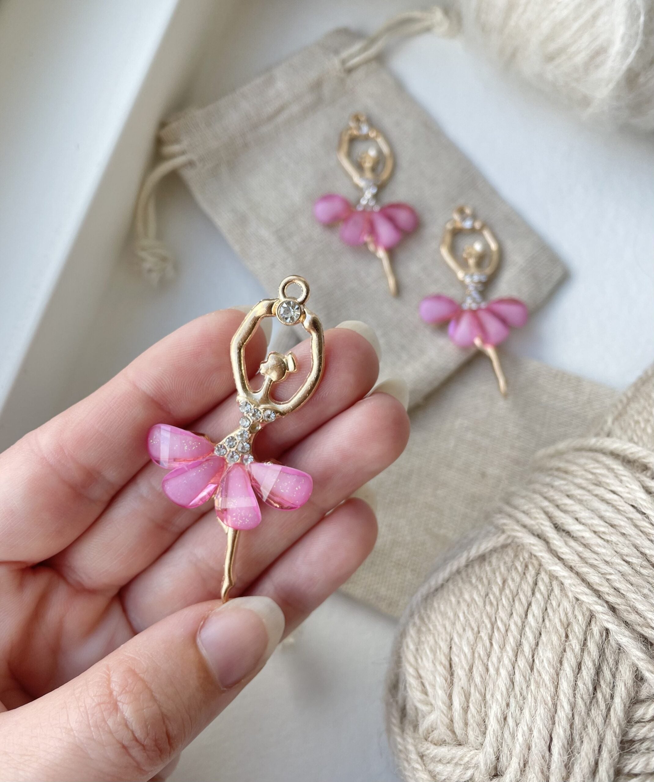 Linedanser-markør (lyserød - metal)