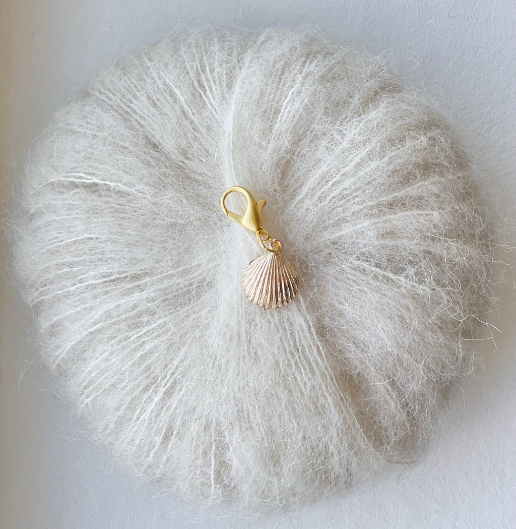 Hjertemusling-markør (guld - metal)