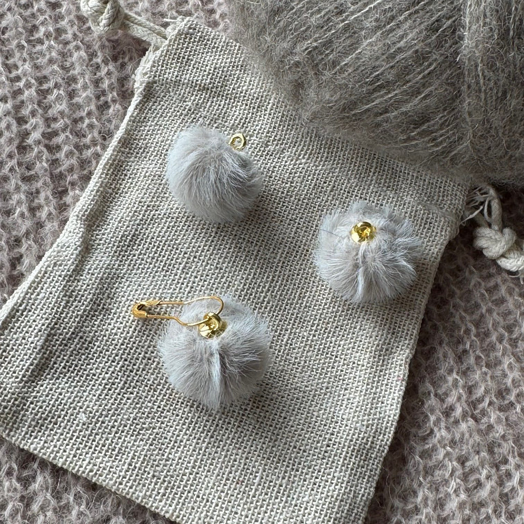 Pompon-markør (grå)