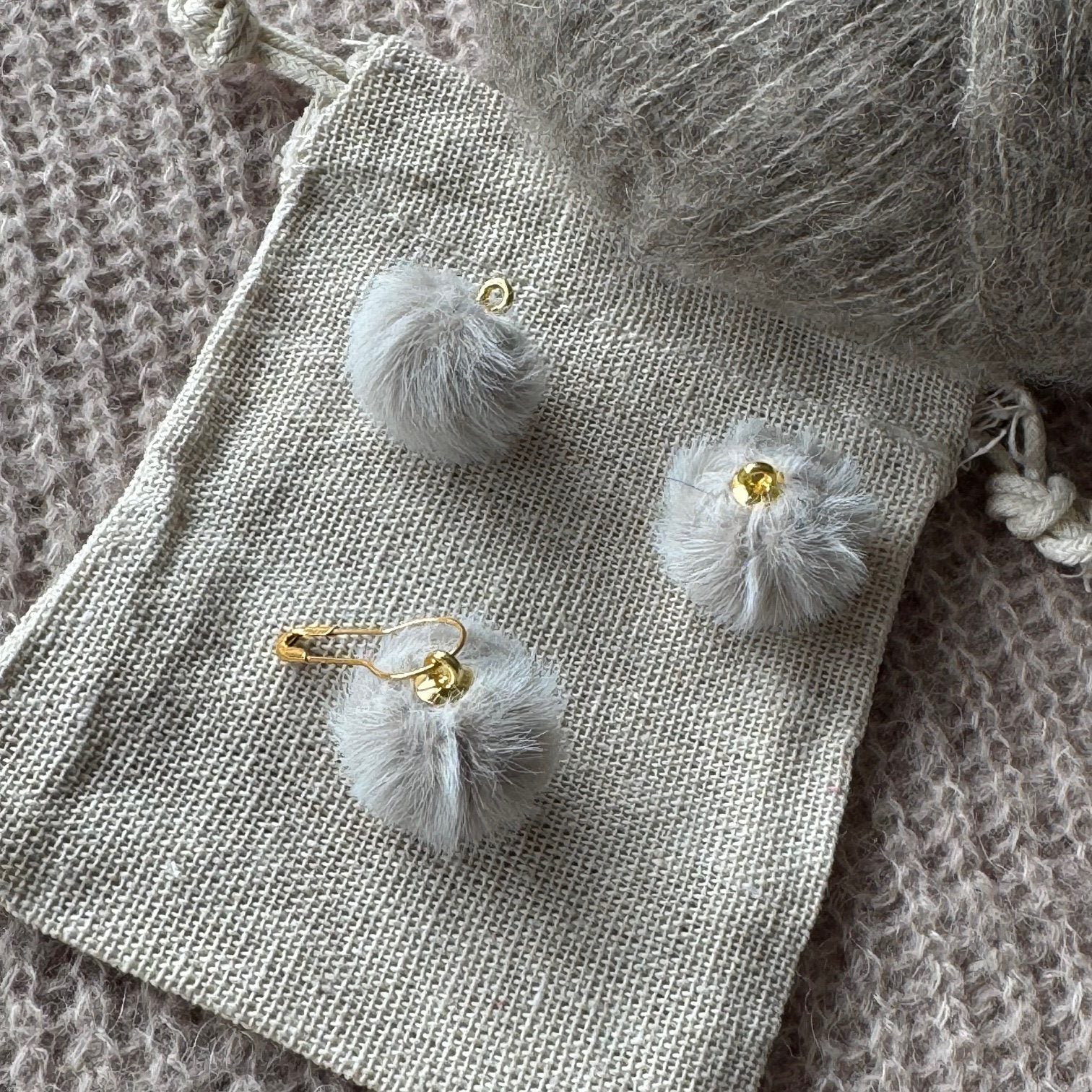 Pompon-markør (grå)