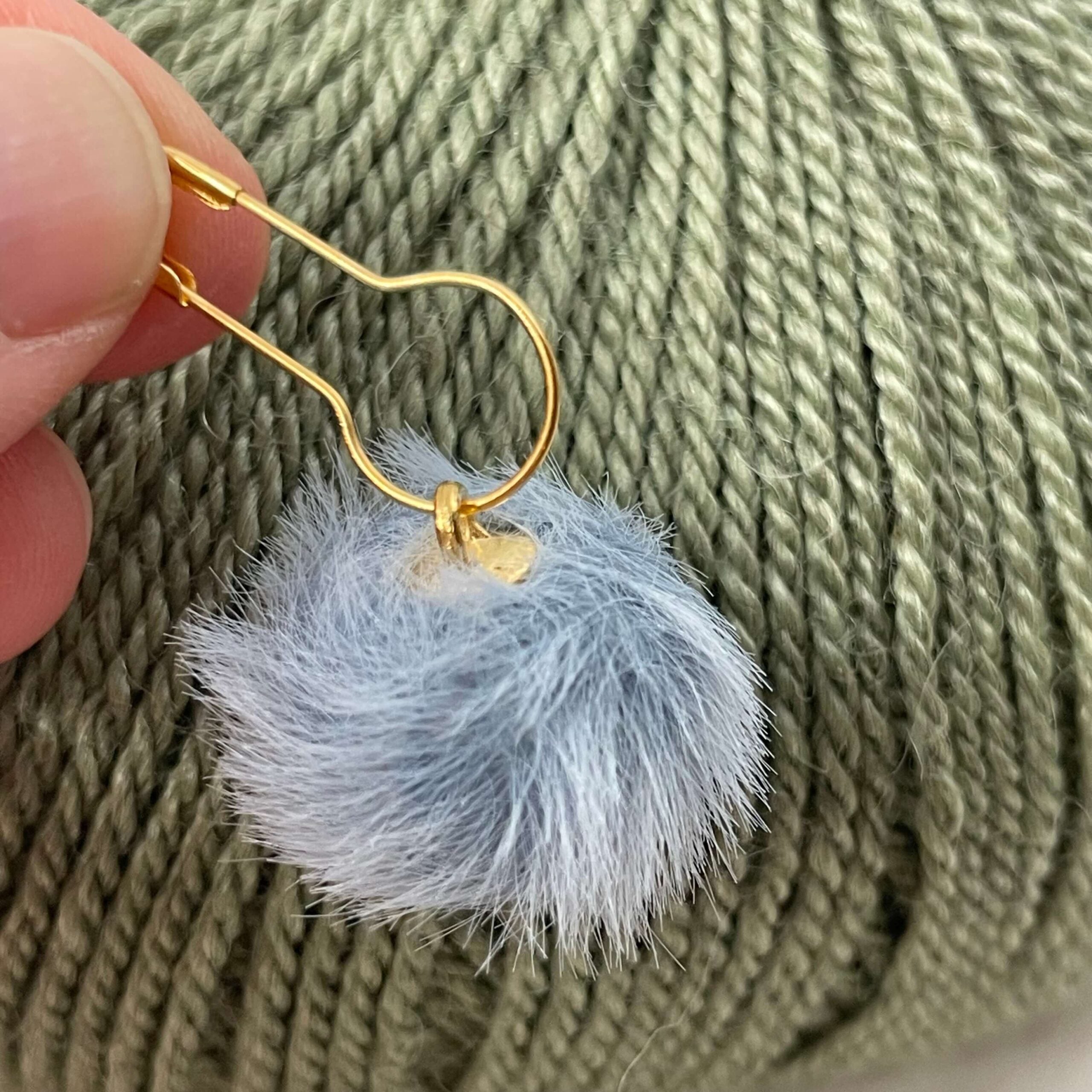 Pompon-markør (blå)