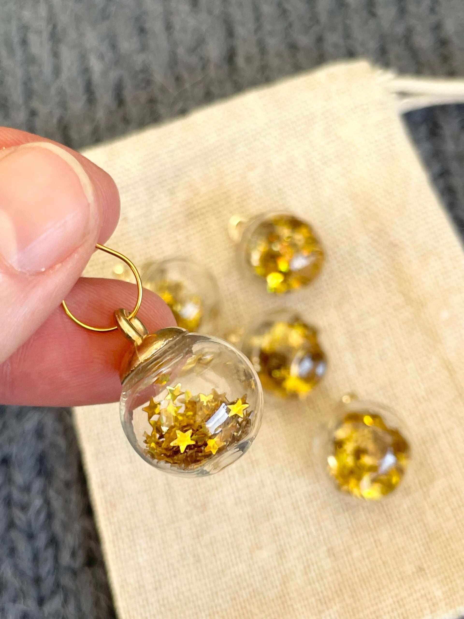 Glaskugle-markør (guld-stjerner) - 2. sortering