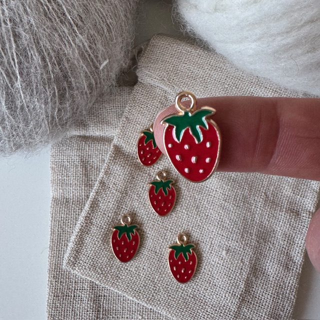 Jordbær-markør (metal) - NY