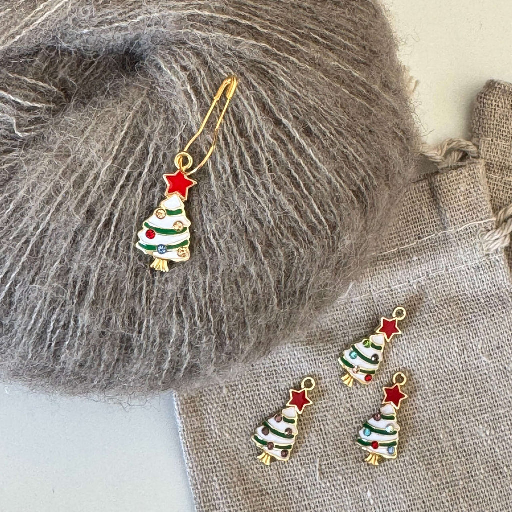 Juletræ med pynt-markør (metal)