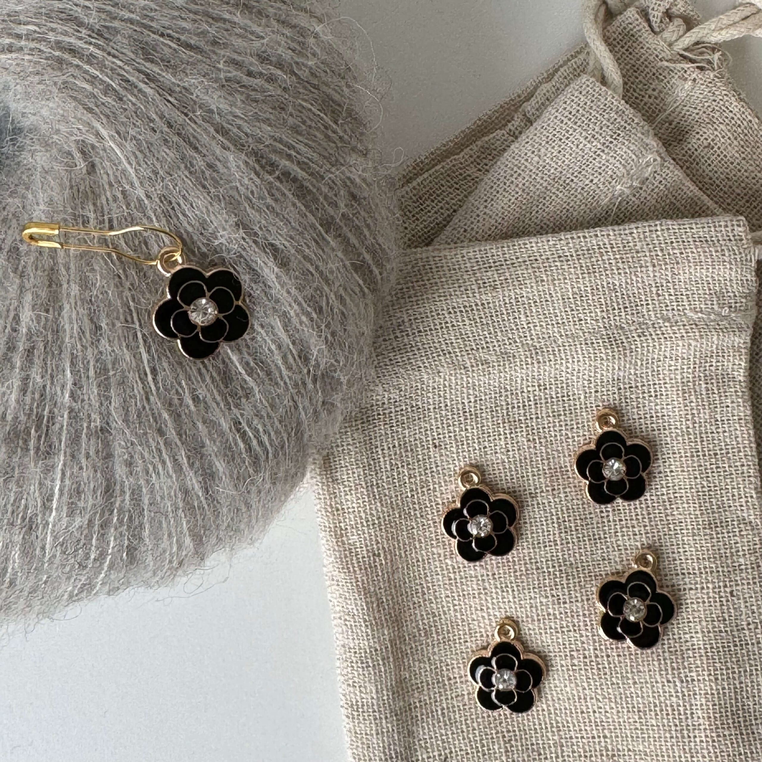 Blomster-markør (sort-metal)