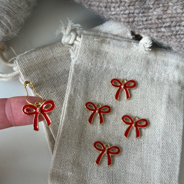 Sløjfe-markør (rød-metal)